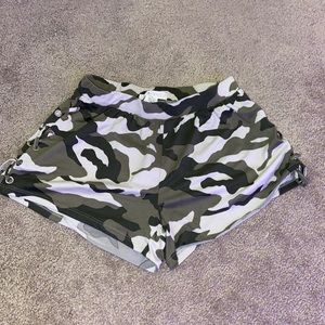 Camo shorts with lace up sides